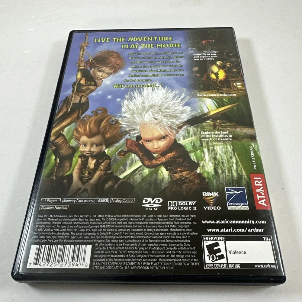 Arthur and the Invisibles‎ Playstation 2 Everyone 2006 Used
